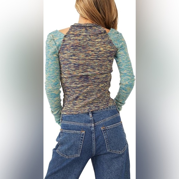 Free People We The Free Out Of Control Top - Combo Blue/Purple - Medium - NWT - Picture 3 of 12